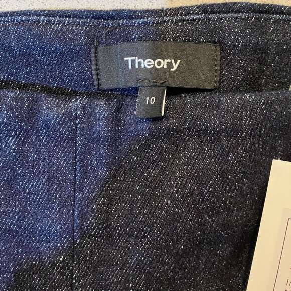 NWT Theory Indigo Nep Denim Skinny Leggings size 10 (Retail $295) - Picture 4 of 7